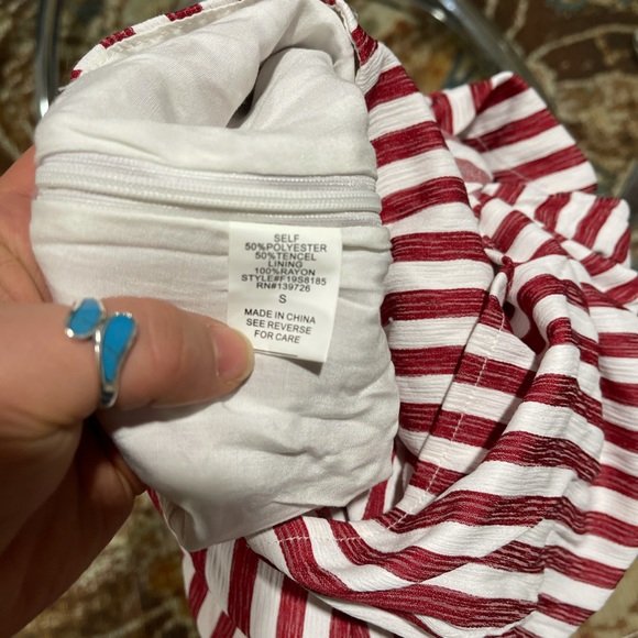 Altar’d State Red White Striped skirt tie side s - Picture 7 of 10